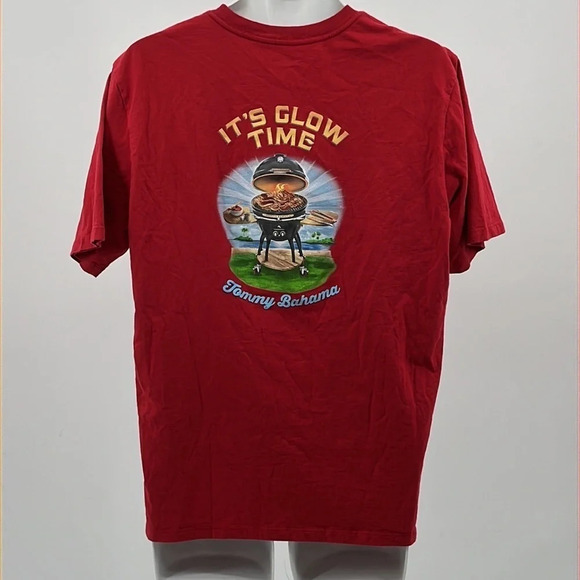 Tommy Bahama It's Glow Time Graphic T Shirt in Red - Size Medium - Picture 5 of 9